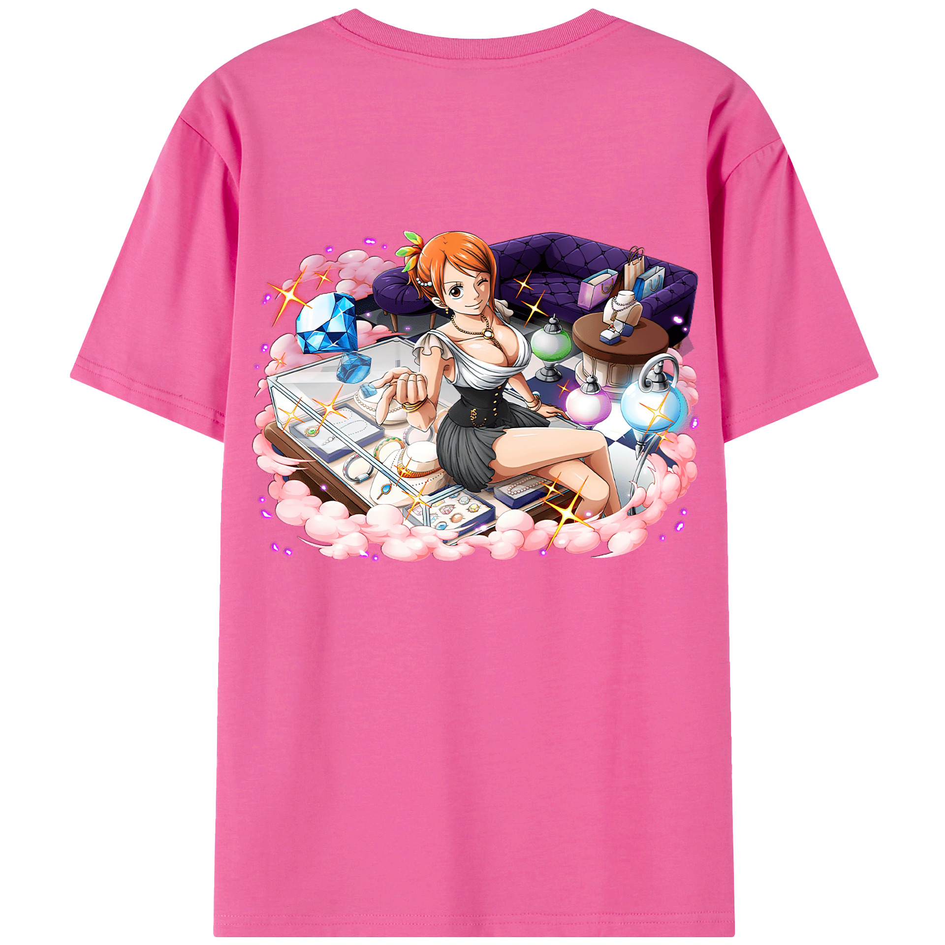 （画像用） ワンピース ナミ ONE PIECE Nami レディース半袖Tシャツ(バックプリント)